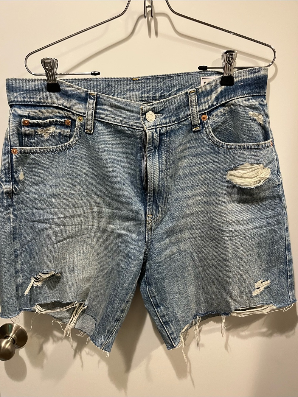 GAP 8” Loose Bermuda Denim Shorts with Mid-Rise
